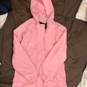 pink raincoat